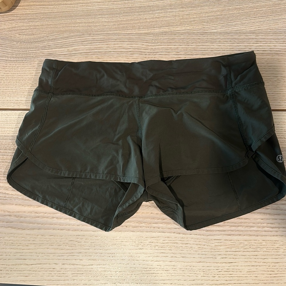 Army green Lululemon shorts